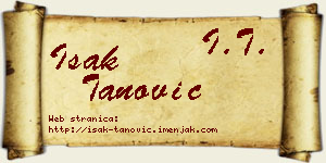 Isak Tanović vizit kartica
